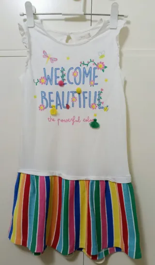 LOTE 7 vestidos niña 8/9 años + sudadera