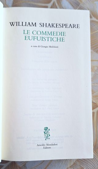 Le commedie eufuistiche di William Shakespeare
