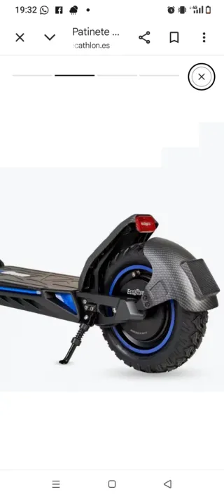 Patinete Eléctrico Ecotren corre asta 70km