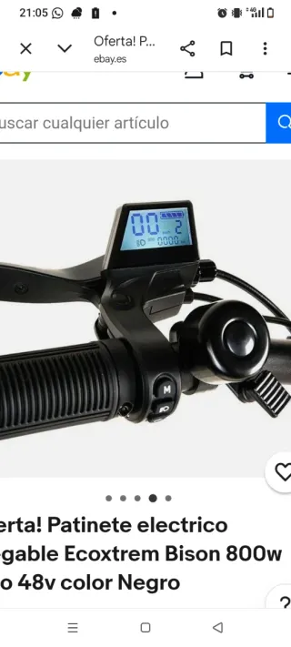 Patinete Eléctrico Ecotren corre asta 70km