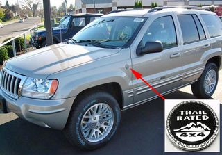 JEEP TRAIL RATED 4x4 Stemma Emblema Adesivo