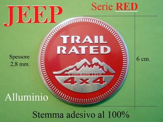 JEEP TRAIL RATED 4x4 Stemma Emblema Adesivo