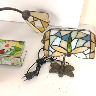 Juego 3 Lámparas Tiffany Art Nouveau