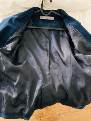 Americana Zara Talla S Azul/Gris