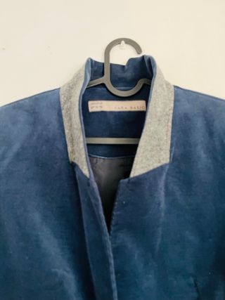 Americana Zara Talla S Azul/Gris