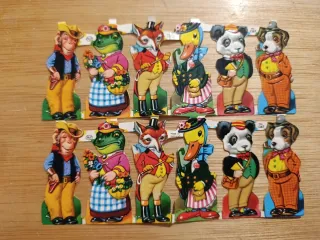 Estampitas Vintage Troqueladas Animales 50s / 60s