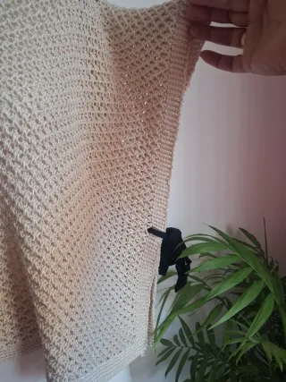 Blusa de punto beige talla única