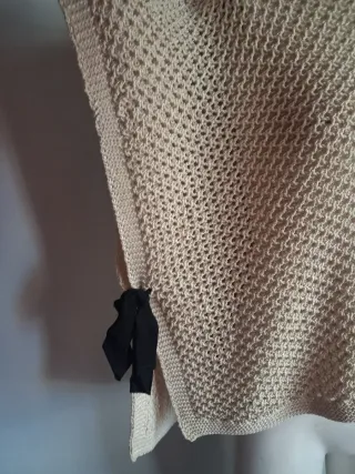 Blusa de punto beige talla única