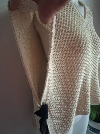 Blusa de punto beige talla única