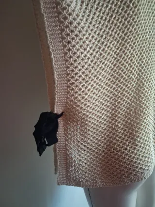 Blusa de punto beige talla única