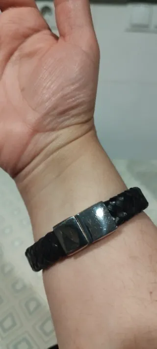 Pulsera Piel Trenzada Hombre