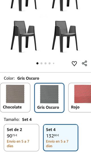 GARBAR Play Set 4 Silla con Brazos Exterior