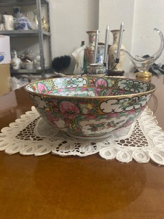 Ensaladera Porcelana Antigua China Macao