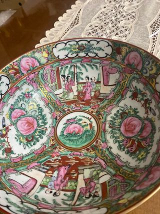 Ensaladera Porcelana Antigua China Macao