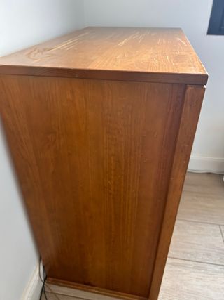 Cómoda cambiador madera