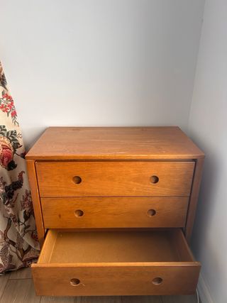 Cómoda cambiador madera