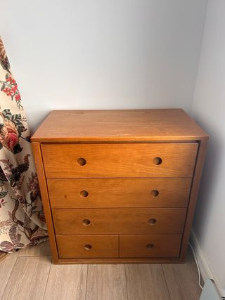 Cómoda cambiador madera