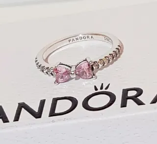 Anillo Pandora Lazo Rosa Plata