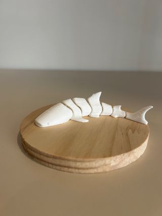 Tiburón articulado blanco