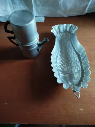 Set 2 Oggetti Vintage Alluminio