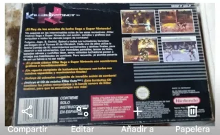 JUEGO SUPER NINTENDO KILLER INSTINCT PAL