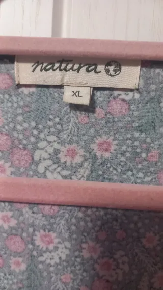 Blusa Natura floral manga larga talla XL