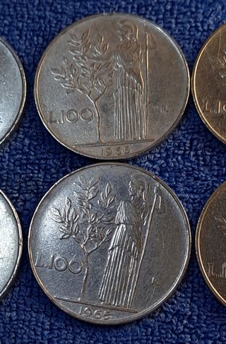 22 Monete 100 Lire Minerva Storiche