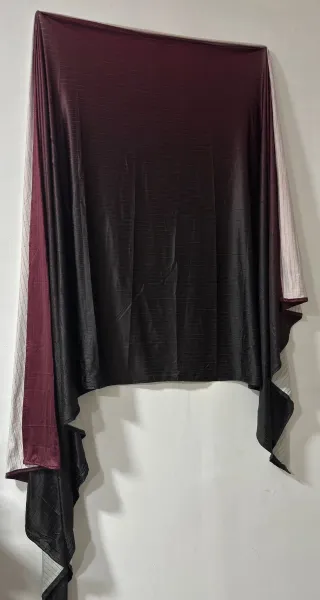 Chal pañuelo licra granate y negro