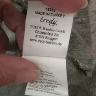 Felpa Tredy con strass grigio