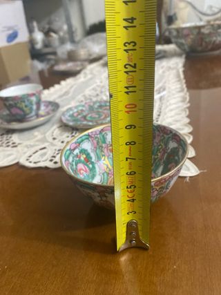 Juego de té Chino Macao : 2 platos, cuenco
