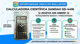 Calculadora Científica Sanda® SD-4416 - Precintado
