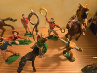 Figuras Cowboys Plástico Años 70