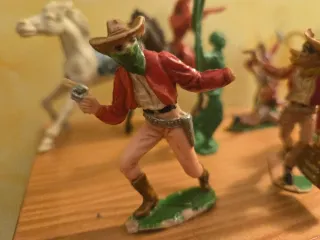 Figuras Cowboys Plástico Años 70