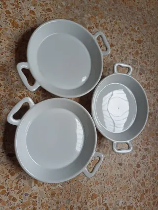 Bandejas cerámica para huevos al plato (3 uds)