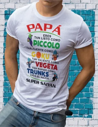 Camiseta Papá Dragon Ball Super Saiyan tallas disp