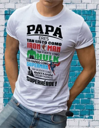 Camiseta Papá Héroe Día del Padre