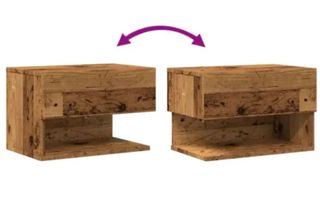 Mesitas de noche rústicas (2 unidades)