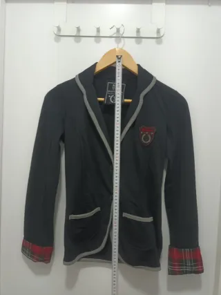 Chaqueta Americana negro mujer BKS estilo Preppy