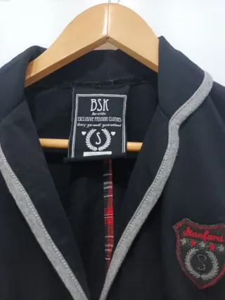 Chaqueta Americana negro mujer BKS estilo Preppy