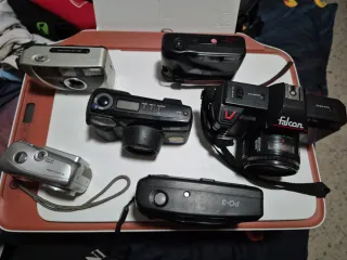 Lotto di 5 fotocamere Samsung, Olympus, Falc