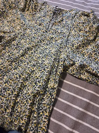 Abito H&M floreale verde e giallo
