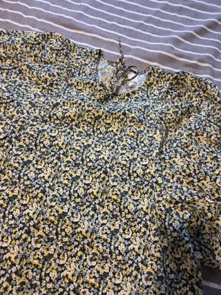 Abito H&M floreale verde e giallo