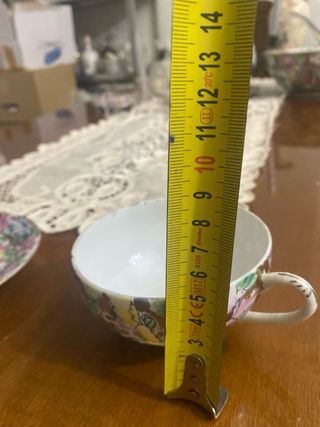 Taza y plato porcelana antigua China