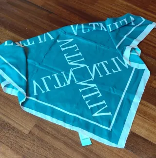 Foulard in seta Valentino beige/grigio