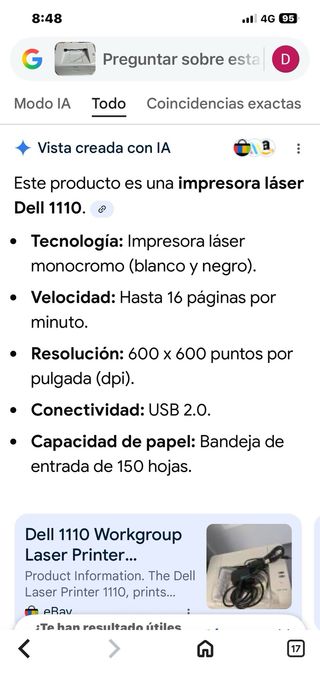 Fotocopiadora Dell 1110 Blanca