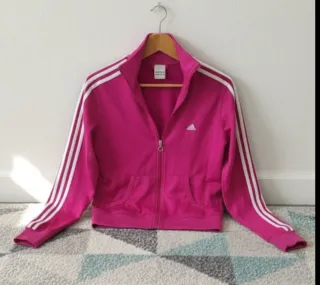 Chaqueta Adidas Talla 38 Rosa/Blanco