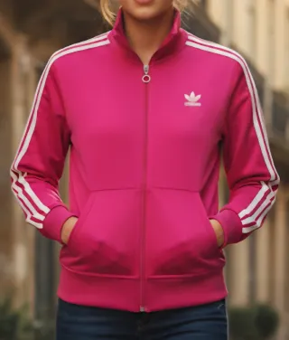 Chaqueta Adidas Talla 38 Rosa/Blanco