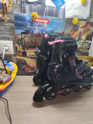 Patines Oxelo Active Fit.3 T/M, rodilleras, casco