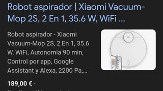 Robot Aspirador Xiaomi Robot Vacuum Mop 2S