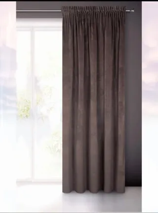 Cortina opaca terciopelo marrón